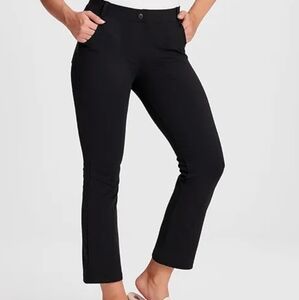 NWOT Yogispace Cropped Flare Black Work Pants, Women's Size 8/10 Medium